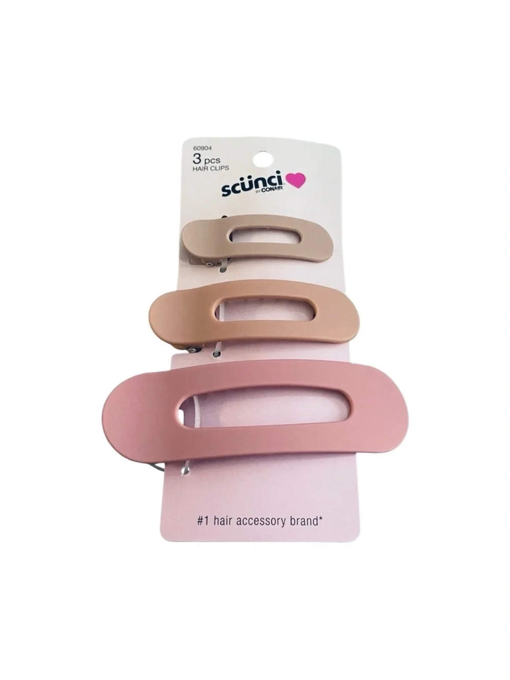 scunci Matte Pink & Neutral Hair Clip Set - 3pc FINAL PRICE DROP